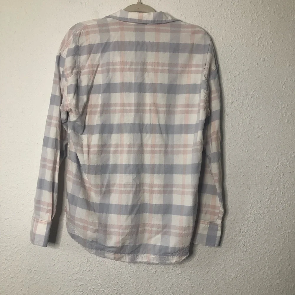 Free People Loveland Plaid Button Down Shirt Small